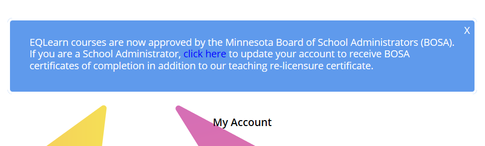 School Administrator Account Update